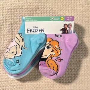 COPY - COPY - Disney Frozen 10 Pack Blue and Purple Toddler Socks